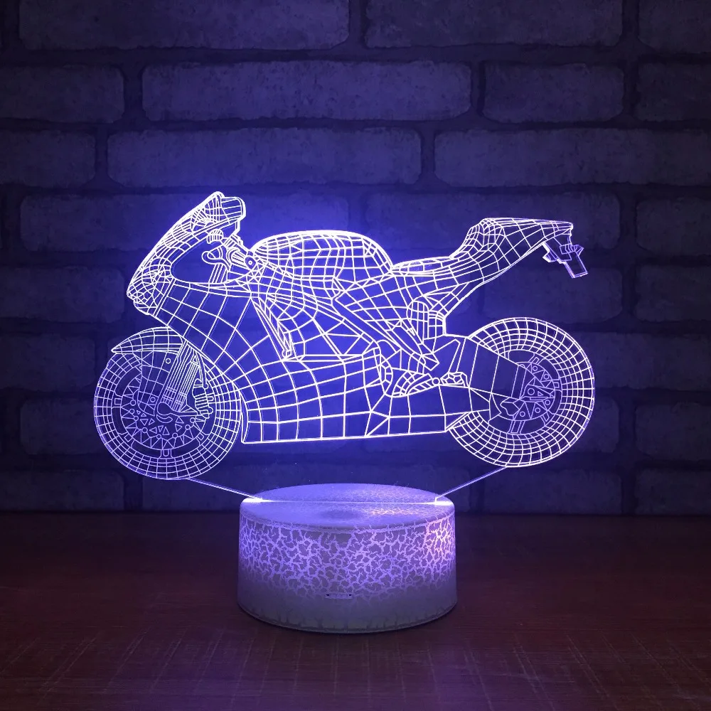 3D Motorcycle Night Light Led Decorative LED 3D Table Lamp 7 Color Changing for Home Decor Baby Sleeping Home Decorations
3D Motorcycle Night Light Led Decorative LED 3D Table Lamp 7 Color Changing for Home Decor Baby Sleeping Home Decorations