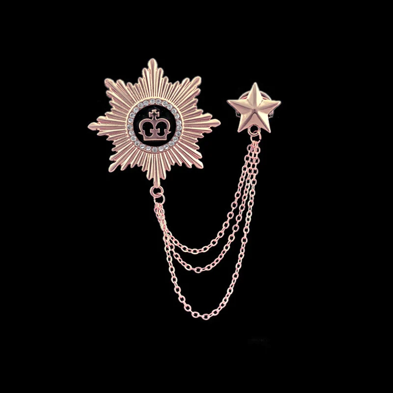 Unisex Star Rinestone Crown Brooches Link Chain Tassels For Women Men Wedding Suit Lapel Pin Badge
Unisex Star Rinestone Crown Brooches Link Chain Tassels For Women Men Wedding Suit Lapel Pin Badge
