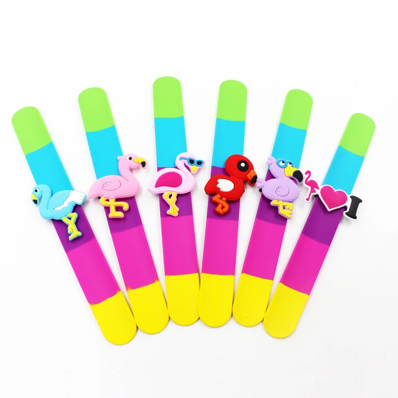 Jiangzimei 24pcs/lot Colorful Flamingo Flexible Wrap Slap Wristband Cartoon Bangle bracelet for Kid Children Girl party gift
Jiangzimei 24pcs/lot Colorful Flamingo Flexible Wrap Slap Wristband Cartoon Bangle bracelet for Kid Children Girl party gift