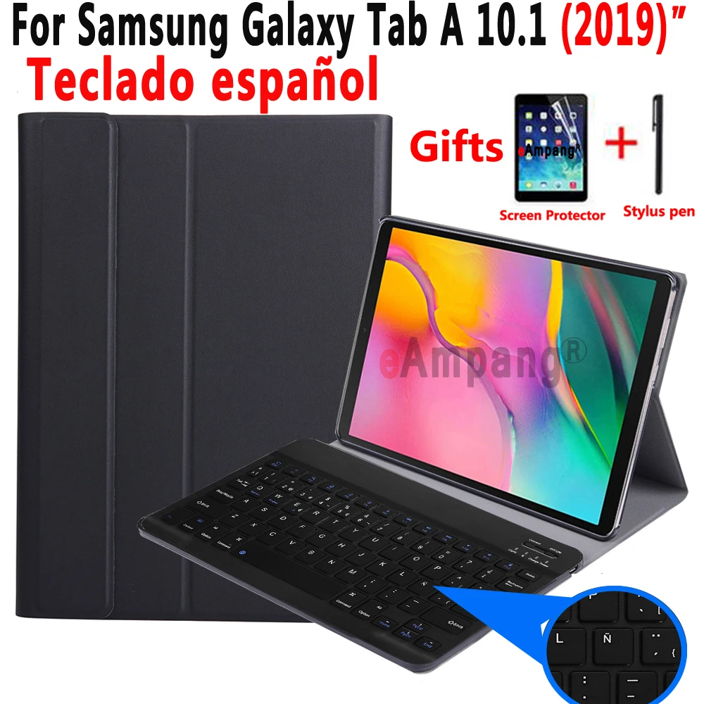 Чехол с испанской клавиатурой для Samsung Galaxy Tab A 10 1 2019 T510 T515 SM Планшет тонкий кожаный