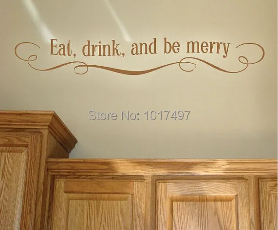 EAT DRINK & MERRY Vinyl wall stickers kitchen , Kitchen decal , wall stickers modern kitchen decor ,F2058
EAT DRINK & MERRY Vinyl wall stickers kitchen , Kitchen decal , wall stickers modern kitchen decor ,F2058