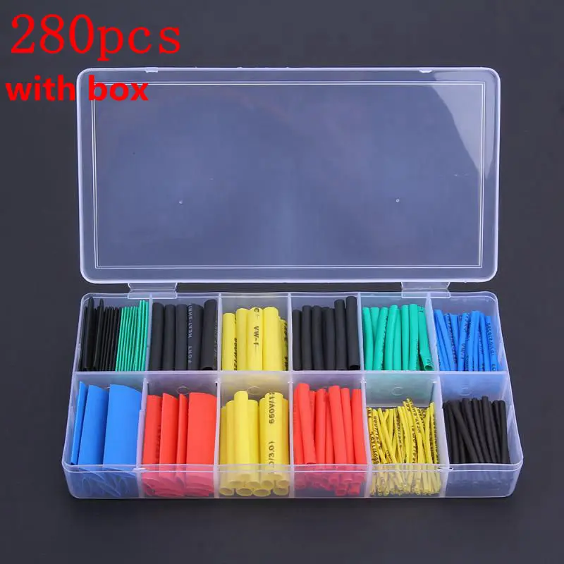 127-580pcs Heat Shrink Tubing Shrinkable Tube Car Cable Sleeving 2:1 Assortment Wrap Wire Kit Polyolefin Internal Diameter Tubes
127-580pcs Heat Shrink Tubing Shrinkable Tube Car Cable Sleeving 2:1 Assortment Wrap Wire Kit Polyolefin Internal Diameter Tubes