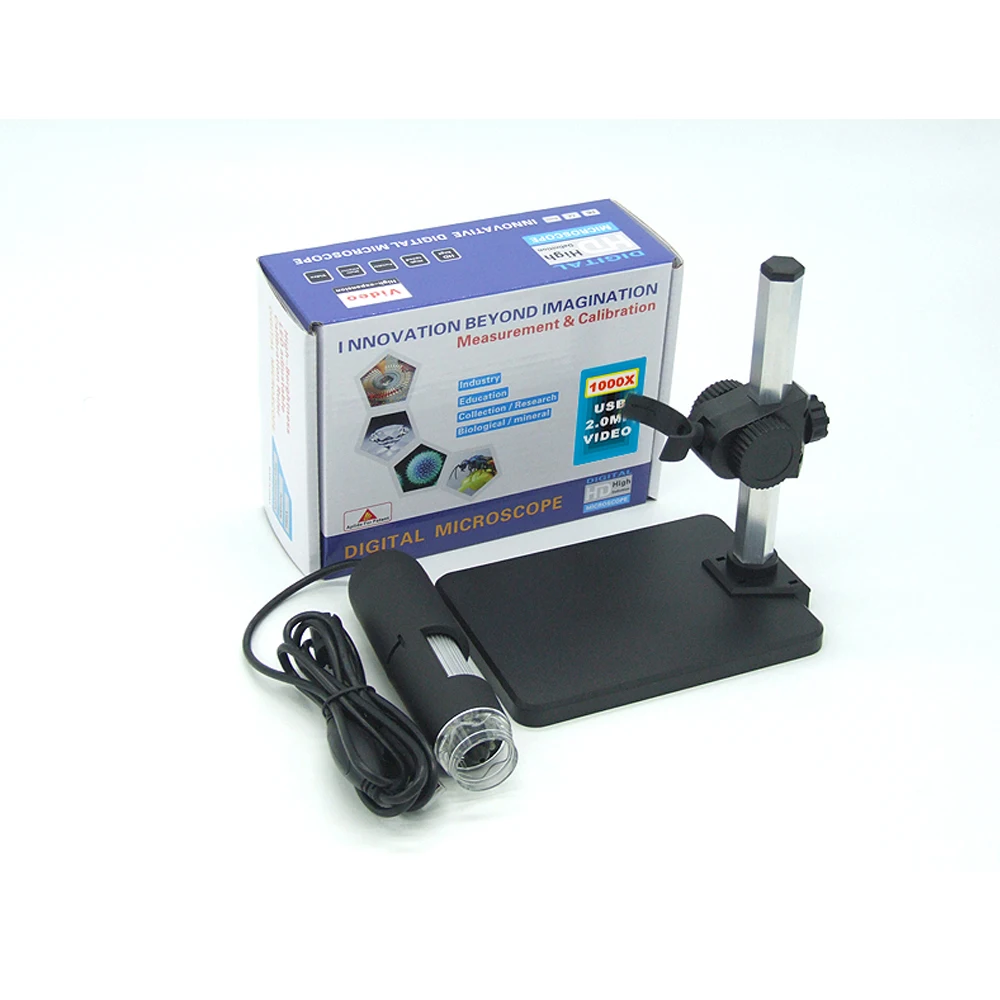 USB Цифровой Микроскоп увеличение (1X ~ 50X /1000X) с коротким расстоянием 8 видов