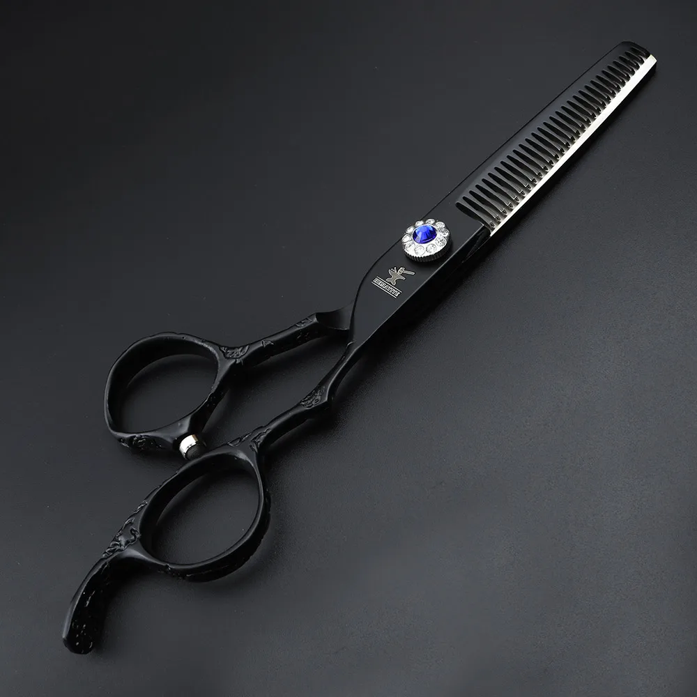 6.0 inch Japan 440C black rose hairdressing scissors hair thinning scissors professional cutting thinning scissors
6.0 inch Japan 440C black rose hairdressing scissors hair thinning scissors professional cutting thinning scissors