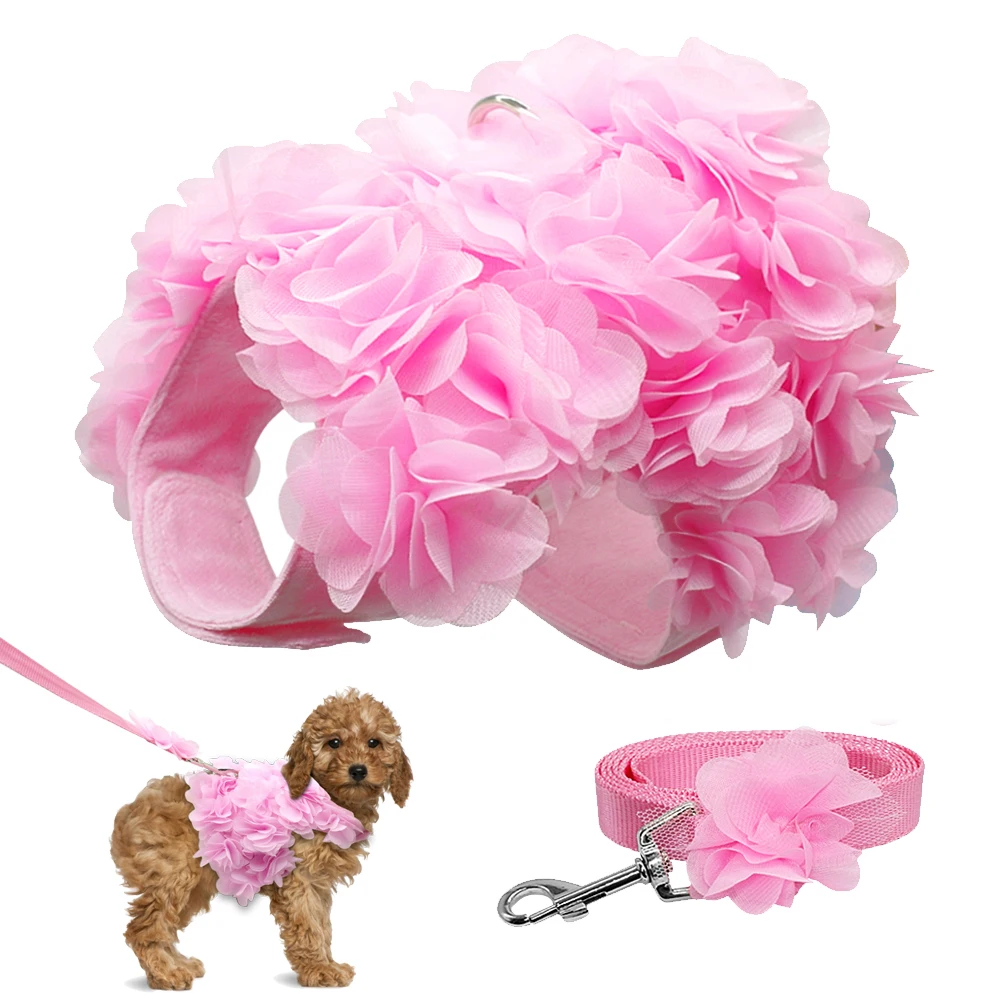 Pink Breathable Flower Dog Harness Small Dog Pet Harness Leash Set Puppy Vest For Chihuahua Teddy Dog Chest Strap Leash Set
Pink Breathable Flower Dog Harness Small Dog Pet Harness Leash Set Puppy Vest For Chihuahua Teddy Dog Chest Strap Leash Set