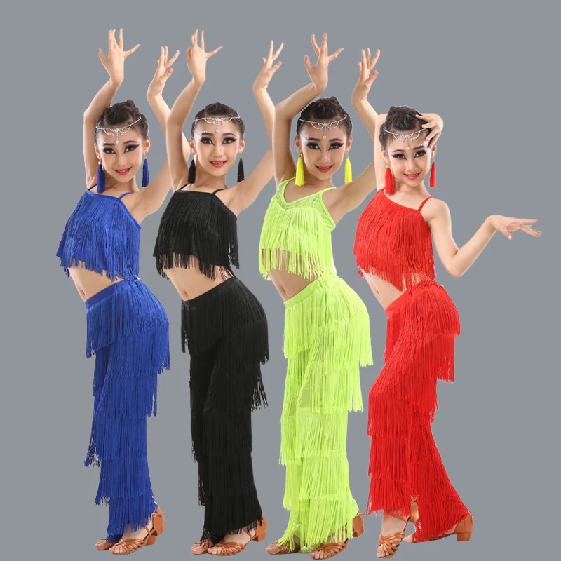 New Childrens Latin Dancing Dress Tango Cha Cha Samba Kids Tassel Dance Skirt Performance Practice Suits Summer DQT1071
New Childrens Latin Dancing Dress Tango Cha Cha Samba Kids Tassel Dance Skirt Performance Practice Suits Summer DQT1071
