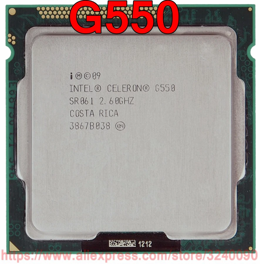Оригинальный процессор Intel CPU CELERON G550 2 60 ГГц Мб двухъядерный разъем 1155 Бесплатная