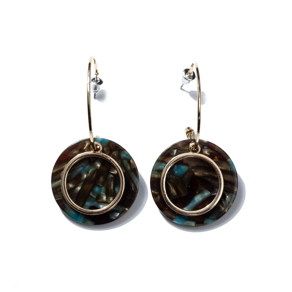 Acetate French design Geometric Print Round Drop Metal Circle Golden Tone Dangle Tortoise Shell Luxury Acrylic earrings
Acetate French design Geometric Print Round Drop Metal Circle Golden Tone Dangle Tortoise Shell Luxury Acrylic earrings