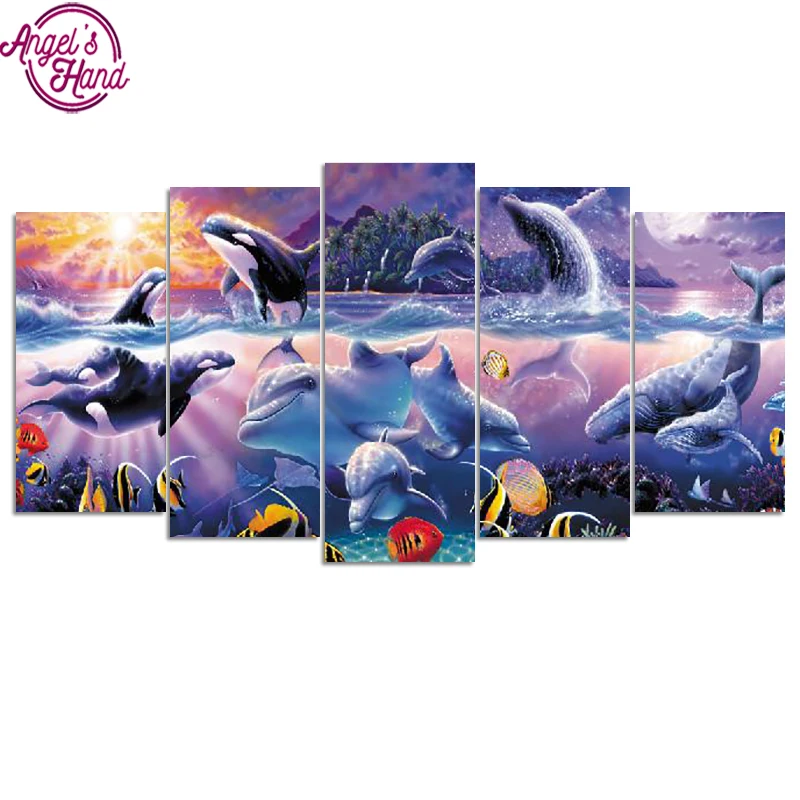 5d square diy Diamond embroidery dolphin&ocean 5pcs Multi-picture Combination diamond painting Cross Stitch home decoration
5d square diy Diamond embroidery dolphin&ocean 5pcs Multi-picture Combination diamond painting Cross Stitch home decoration