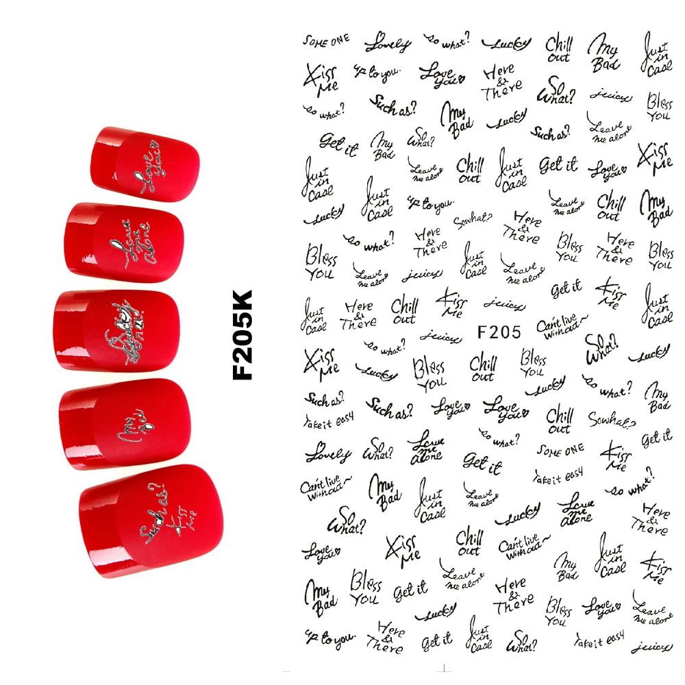 SUPER THIN SELF ADHENSIVE 3D NAIL ART NAIL SLIDER STICKER BLACK WHITE GOLD SILVER LETTER ALPHABETS LOVE POEM F205-208
SUPER THIN SELF ADHENSIVE 3D NAIL ART NAIL SLIDER STICKER BLACK WHITE GOLD SILVER LETTER ALPHABETS LOVE POEM F205-208