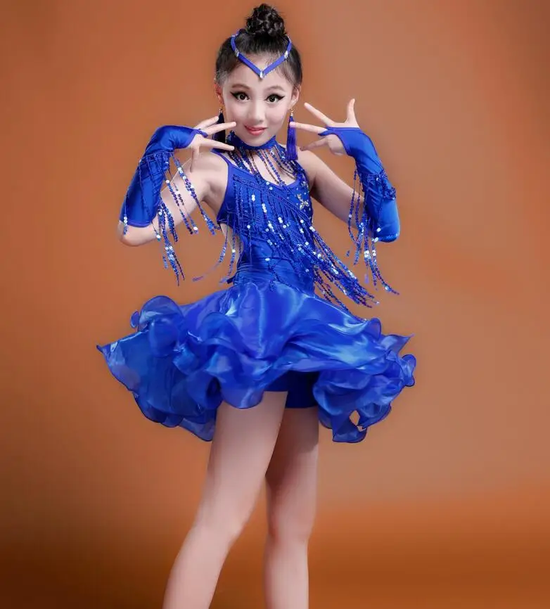 2019 Girls Blue Red Professional Latin dancing dress Kids Ballroom Salsa Dance wear Outfits Children's Party Stage wear costumes
2019 Girls Blue Red Professional Latin dancing dress Kids Ballroom Salsa Dance wear Outfits Children's Party Stage wear costumes