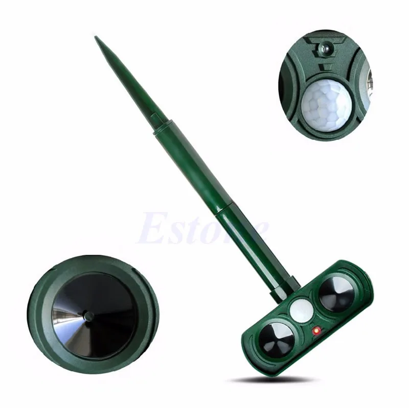 Solar Power Dual Ultra Sonic Pest Repeller Cat Dog Fox Bird Animal Deterrent 
Solar Power Dual Ultra Sonic Pest Repeller Cat Dog Fox Bird Animal Deterrent