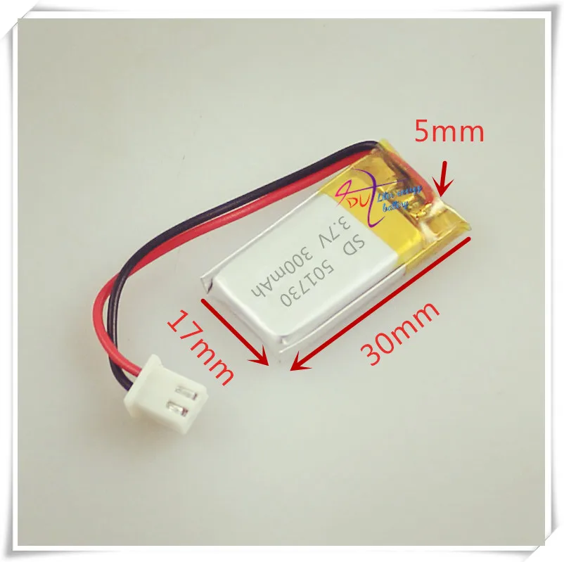 XH2.54 300mAh 501730 3.7V lithium polymer battery recording point reading pen Bluetooth business
XH2.54 300mAh 501730 3.7V lithium polymer battery recording point reading pen Bluetooth business