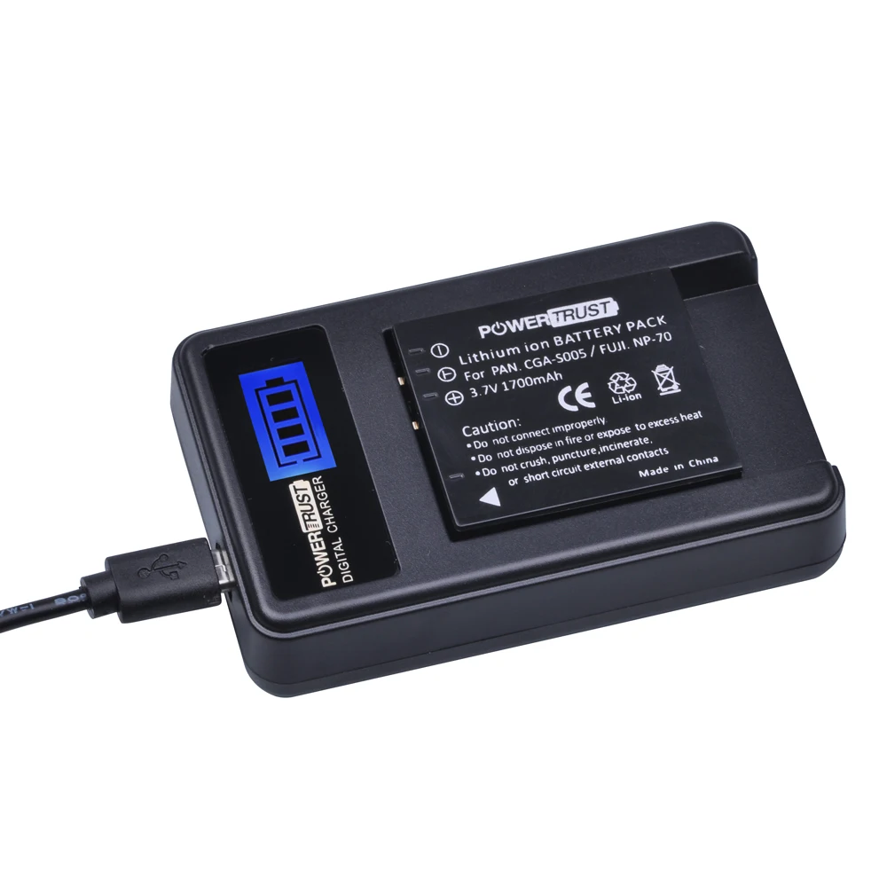 2 шт. 3 7 В 1700 мАч CGA-S005 CGA S005 CGAS005 батареи + ЖК-USB зарядное устройство для PANASONIC DMW-BCC12 FX9