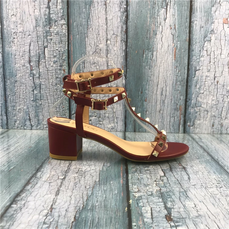 Kmeioo New Fashion US Size 5-15 Shoes Women Sandals Rivets Sandals Ankle Strap Block Heels Cut Out Square Heels Party Shoes
Kmeioo New Fashion US Size 5-15 Shoes Women Sandals Rivets Sandals Ankle Strap Block Heels Cut Out Square Heels Party Shoes