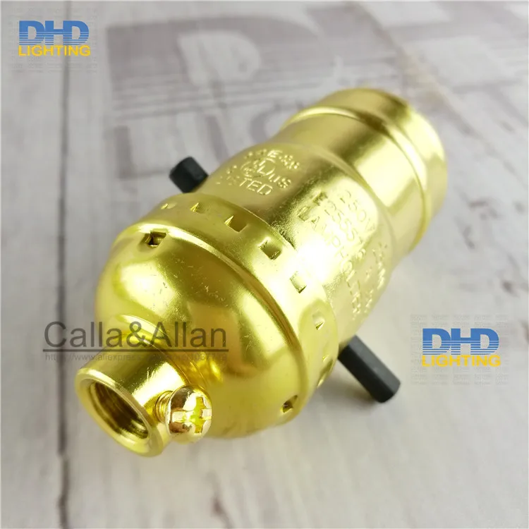 Free shipping 2pcs/10pcs gold aluminum phenolic lampholder for pendant lamp edison DIY lighting switch socket table lamp base
Free shipping 2pcs/10pcs gold aluminum phenolic lampholder for pendant lamp edison DIY lighting switch socket table lamp base