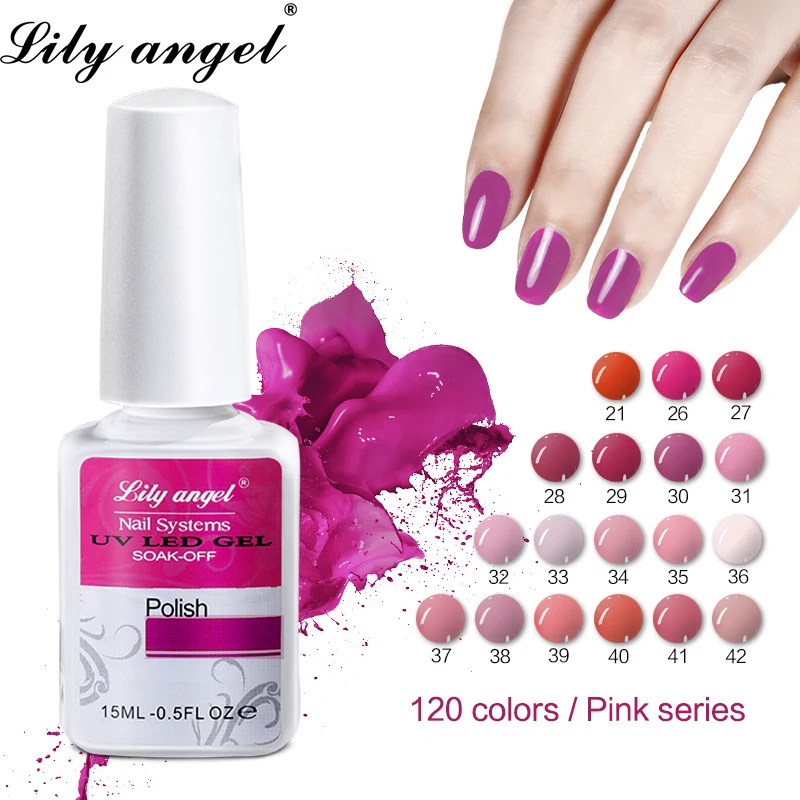 Lily Angel горячая Распродажа 15 мл Гель лак для ногтей УФ светодиодный гель 120 цветов