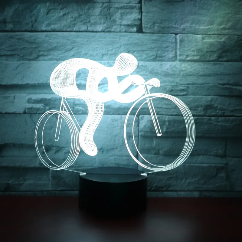 3D LED Night Light Ride Bicycle with 7 Colors Light for Home Decoration Lamp Amazing Visualization Optical Illusion Awesome
3D LED Night Light Ride Bicycle with 7 Colors Light for Home Decoration Lamp Amazing Visualization Optical Illusion Awesome