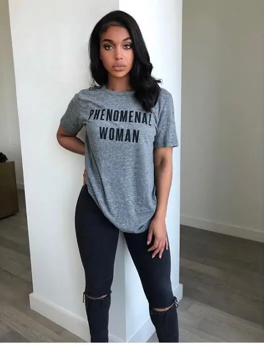 PHENOMENAL WOMAN Graphic Fashion Clothes T-Shirt Short Sleeve Girl Gray Tee Casaul Cotton Popular tops Crewneck Slogan Drop ship
PHENOMENAL WOMAN Graphic Fashion Clothes T-Shirt Short Sleeve Girl Gray Tee Casaul Cotton Popular tops Crewneck Slogan Drop ship
