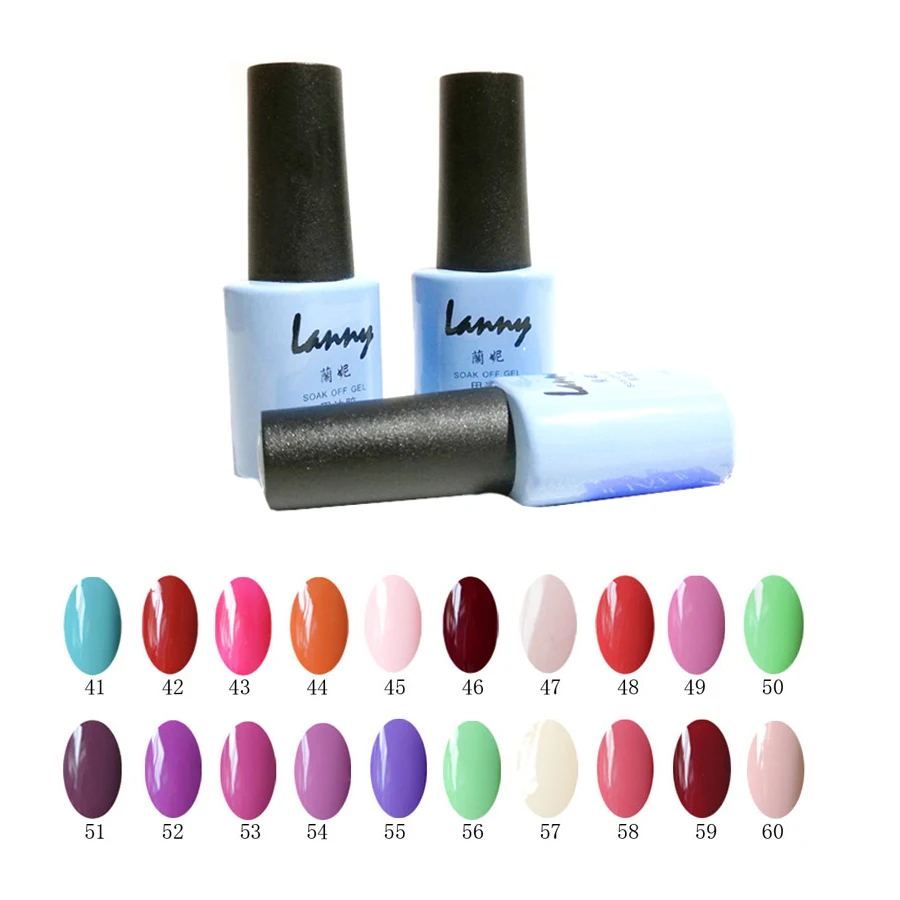 7 мл 41 ~ 60 Цвета UV LED Гели для ногтей Дизайн Гель-лак Soak Off Гель Лаки длительный