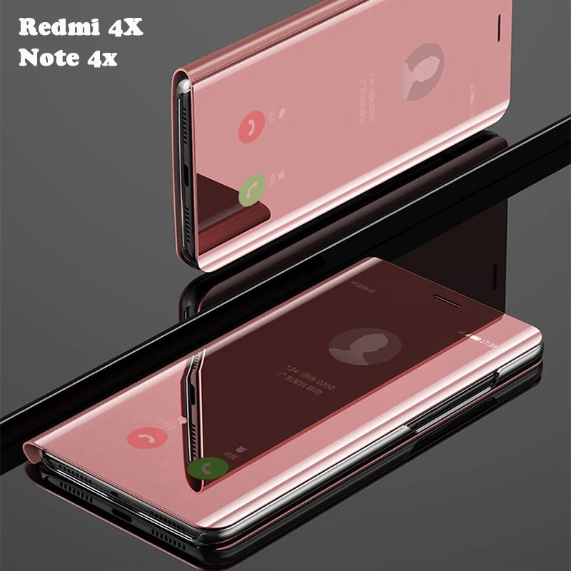 Откидной Чехол для телефона с умным зеркалом чехол Xiaomi Redmi Note 4X 4 X Note4X жесткий