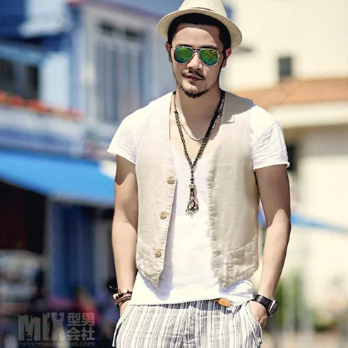 Жилет мужской льняной, однобортный приталенный силуэт, без рукавов, с V-образным вырезом, летняя верхняя одежда
Жилет мужской льняной, однобортный приталенный силуэт, без рукавов, с V-образным вырезом, летняя верхняя одежда