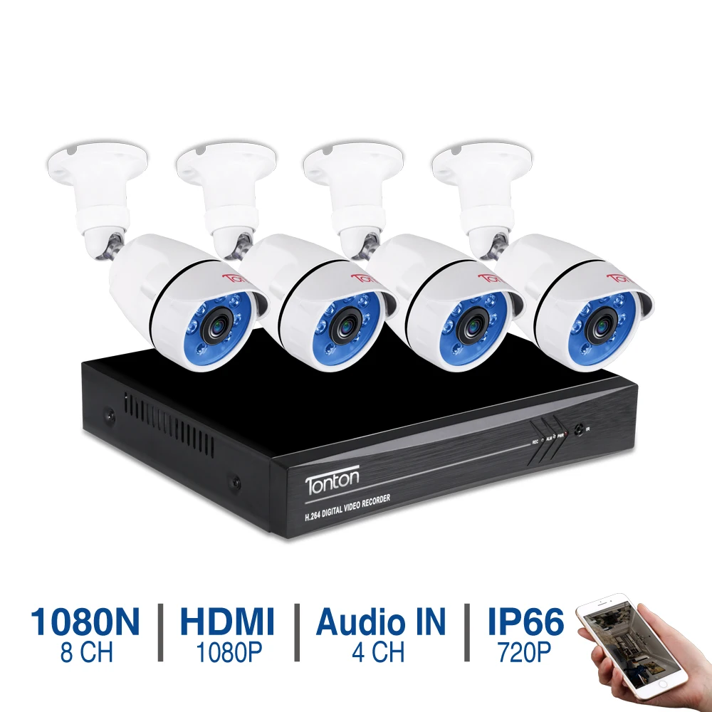 Tonton 8CH CCTV Camera Security System Kit 720P 1080N DVR Waterproof Outdoor Security Camera Home Security Video Surveillance
Tonton 8CH CCTV Camera Security System Kit 720P 1080N DVR Waterproof Outdoor Security Camera Home Security Video Surveillance