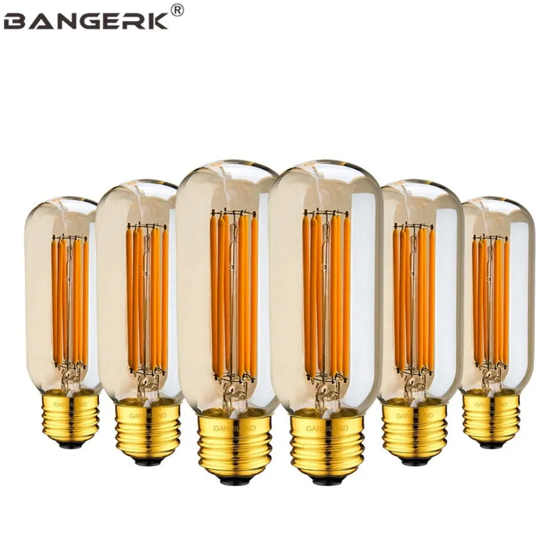 T45 Vintage Edison Light Bulbs E27 Base 2200K 6W LED Lamp Bulb 110V 220V Warm Lamp Holiday Party Home Decor Lighting Dimmable
T45 Vintage Edison Light Bulbs E27 Base 2200K 6W LED Lamp Bulb 110V 220V Warm Lamp Holiday Party Home Decor Lighting Dimmable
