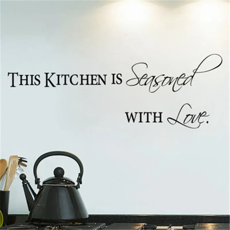 Кухня настенные наклейки с цитатами арт Еда настенный стикеры Семейные Кофе