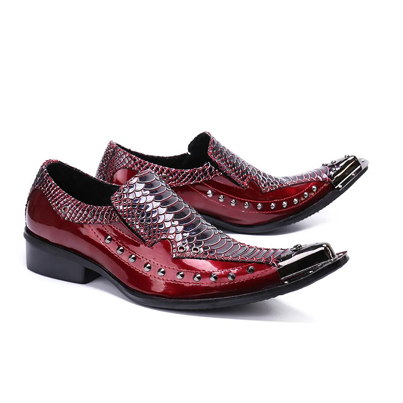 Punk Style Men's Leather Dress Rivet Oxford Shoes Men's XL Red Business Dress Shoes Wedding Wedding Shoes
Punk Style Men's Leather Dress Rivet Oxford Shoes Men's XL Red Business Dress Shoes Wedding Wedding Shoes