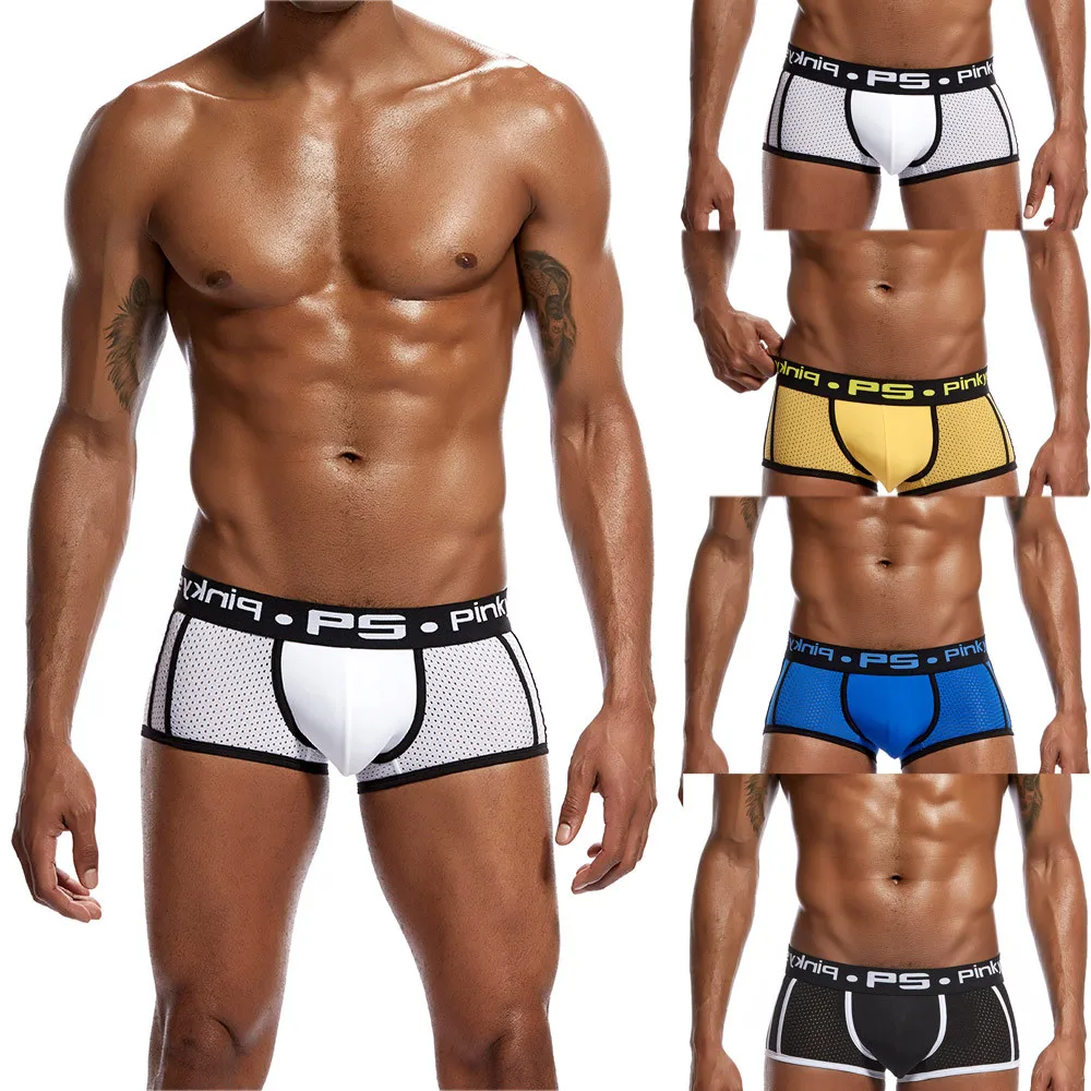 New 2019 Breathable Mesh Silk Men Four Corner Underwear Men Sexy Underwear Letter Printed Boxer Shorts Bulge Z0329
New 2019 Breathable Mesh Silk Men Four Corner Underwear Men Sexy Underwear Letter Printed Boxer Shorts Bulge Z0329