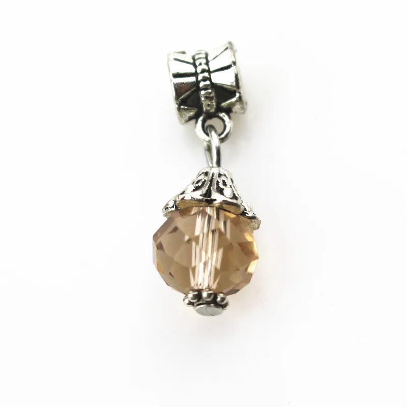 20pcs/lot champagne crystal stone hanging charm big hole pendant beads fit bracelet diy jewelry accessories dangle charms
20pcs/lot champagne crystal stone hanging charm big hole pendant beads fit bracelet diy jewelry accessories dangle charms