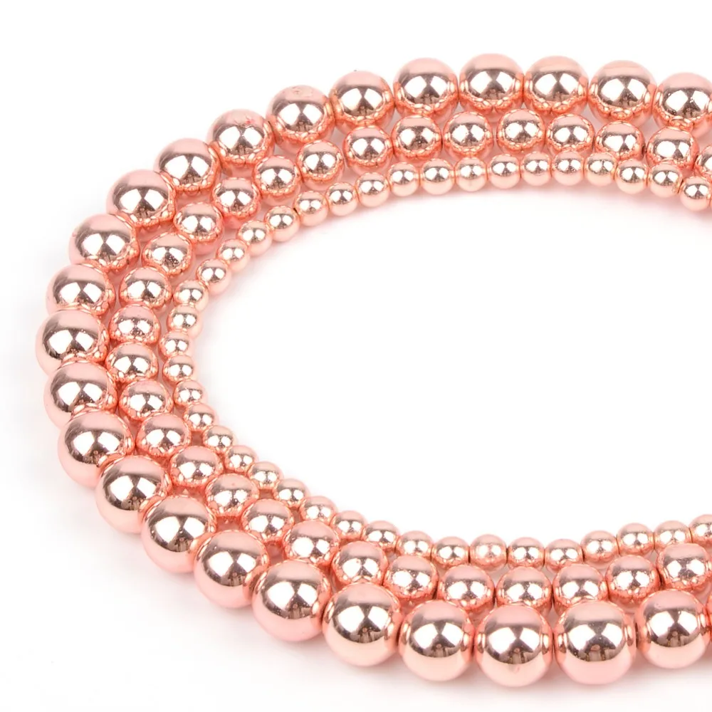 4 6 8 10 12mm Natural Stone Beads Rose Gold Hematite Round Beads For Jewelry Making Bracelet Necklace Accessories Wholesale
4 6 8 10 12mm Natural Stone Beads Rose Gold Hematite Round Beads For Jewelry Making Bracelet Necklace Accessories Wholesale