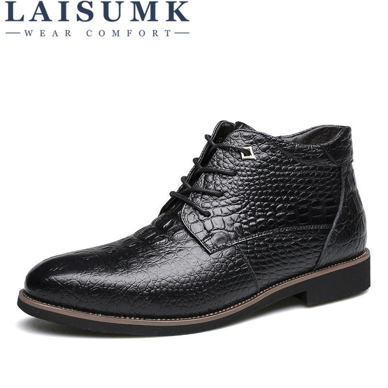 LAISUMK Luxury Brand Men Winter Boots Warm Thicken Fur Men's Ankle Boots Fashion Male Business Office Formal Leather Shoes
LAISUMK Luxury Brand Men Winter Boots Warm Thicken Fur Men's Ankle Boots Fashion Male Business Office Formal Leather Shoes
