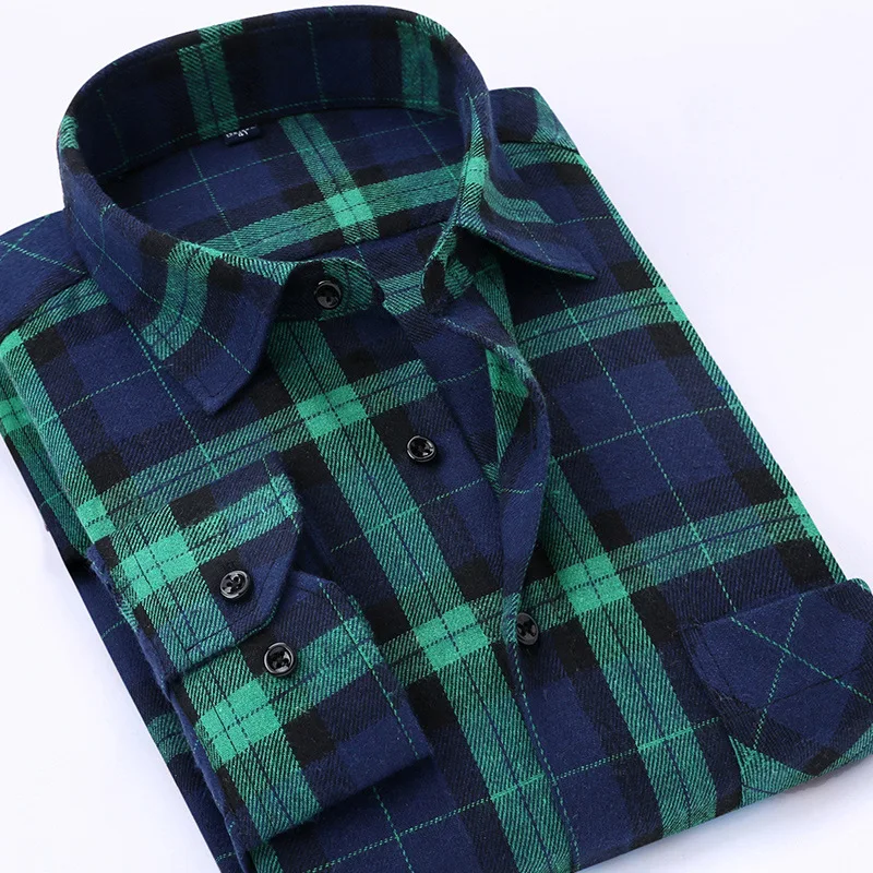 Casual Men Plaid Shirt Spring Autumn Flannel Shirt Men Dress Shirts Fashion Long Sleeve Slim Fit Chemise Homme Cotton Male Shirt
Casual Men Plaid Shirt Spring Autumn Flannel Shirt Men Dress Shirts Fashion Long Sleeve Slim Fit Chemise Homme Cotton Male Shirt