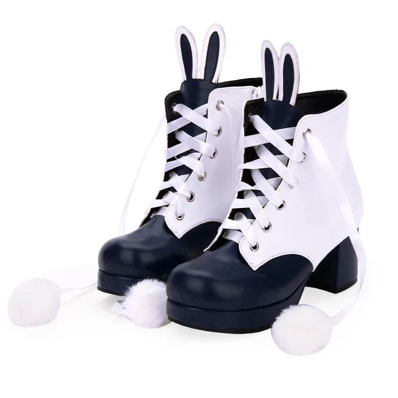 Angelic imprint Sweet High Heels Princess Lolita Mid-Calf Boots Splicing patterns Rabbit ears decoration boots Size 35-46 901
Angelic imprint Sweet High Heels Princess Lolita Mid-Calf Boots Splicing patterns Rabbit ears decoration boots Size 35-46 901