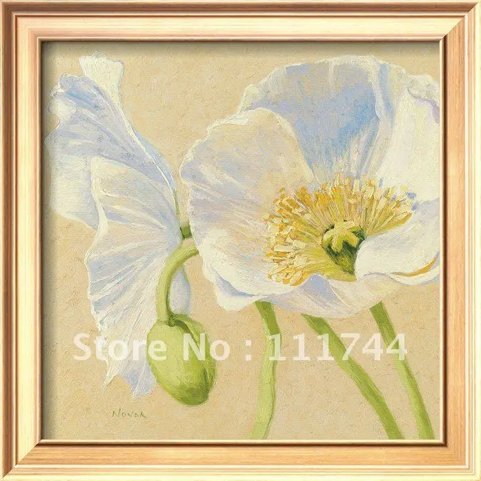Modern floral paintings White Poppies I by Shirley Novak canvas wall art High quality 100%hand painted
Modern floral paintings White Poppies I by Shirley Novak canvas wall art High quality 100%hand painted
