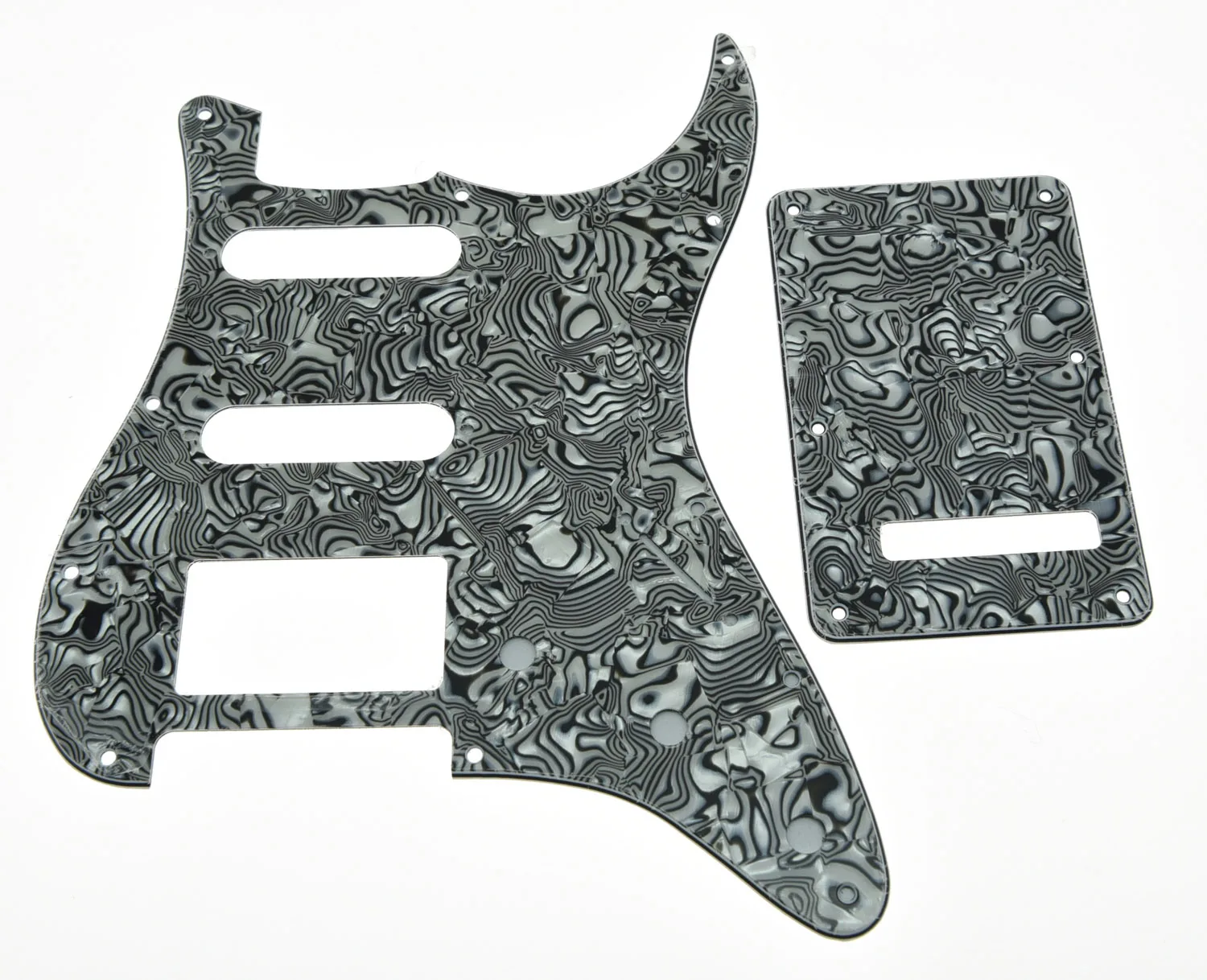KAISH Zebra Stripe ST Style HSS Pickguard Scratch Plate,Back Plate, Screws
KAISH Zebra Stripe ST Style HSS Pickguard Scratch Plate,Back Plate, Screws