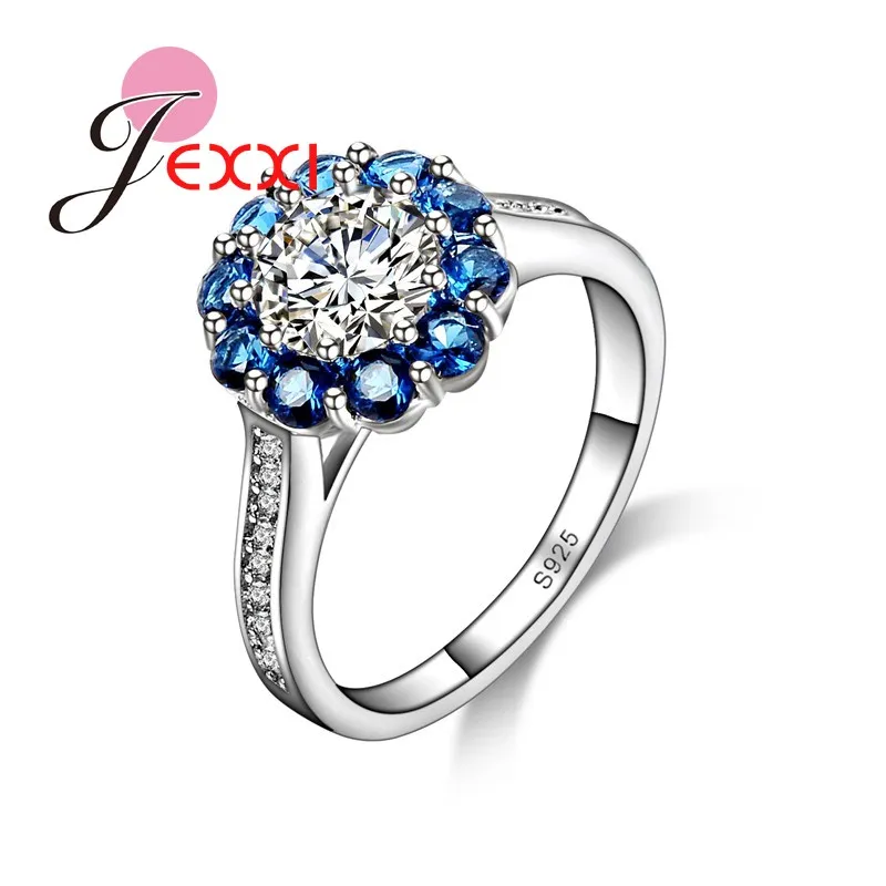 Trendy Fashion 925 Sterling Silver Circel Bijoux 925 Sterling Silver Blue Crystal Flower Ring for Women Anillo
Trendy Fashion 925 Sterling Silver Circel Bijoux 925 Sterling Silver Blue Crystal Flower Ring for Women Anillo