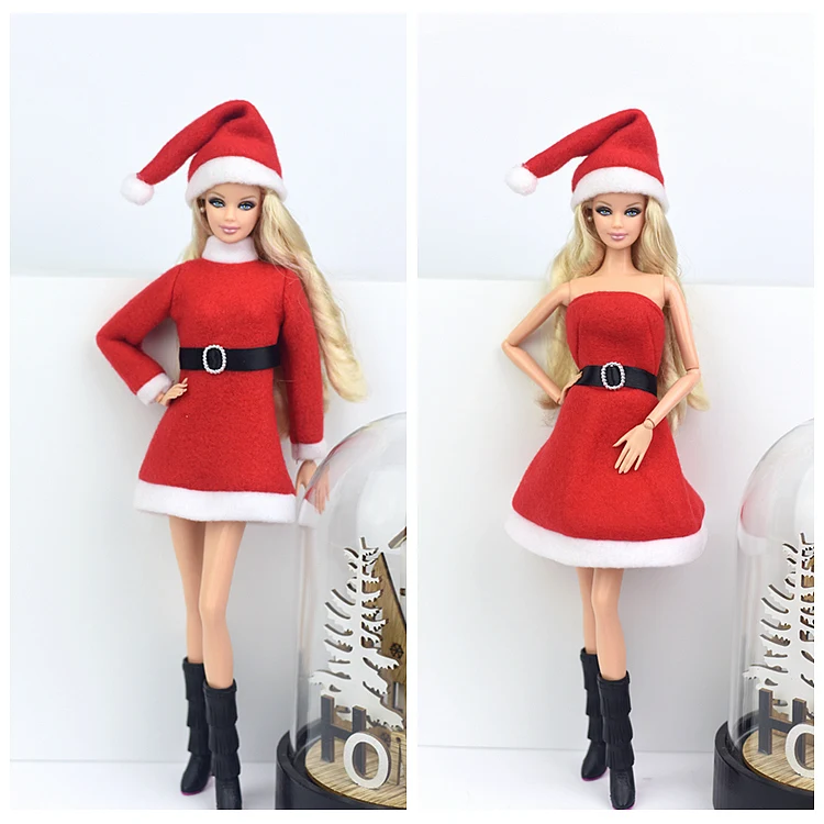 Hat + Dress + Boots / Plush Winter Wear Red Christmas Suit / Doll Accessories Clothing For Toy Barbie Xinyi Doll Toys for Girl
Hat + Dress + Boots / Plush Winter Wear Red Christmas Suit / Doll Accessories Clothing For Toy Barbie Xinyi Doll Toys for Girl