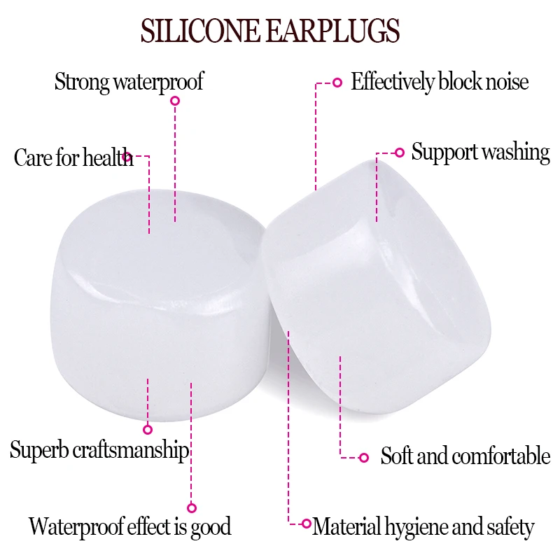 4 Pairs Swimming Silicone Earplugs Anti Noise Travel Sleep Soundproof Reduction Soft Quiet Learn Protect Hearing | Красота и здоровье