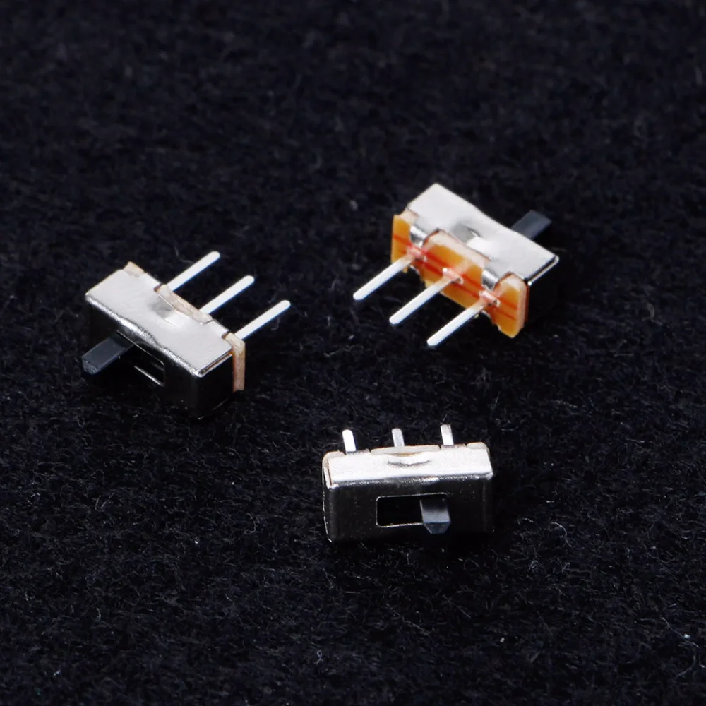 10 шт. 2 положения вкл/выкл SPDT 1P2T 3 Pin PCB панель Мини Вертикальный скользящий