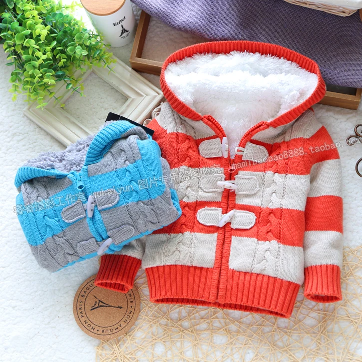 Retail new 2015 autumn winter baby clothing baby boy sweater cardigan child stripe sweater baby girls plus fleece sweaters coat
Retail new 2015 autumn winter baby clothing baby boy sweater cardigan child stripe sweater baby girls plus fleece sweaters coat