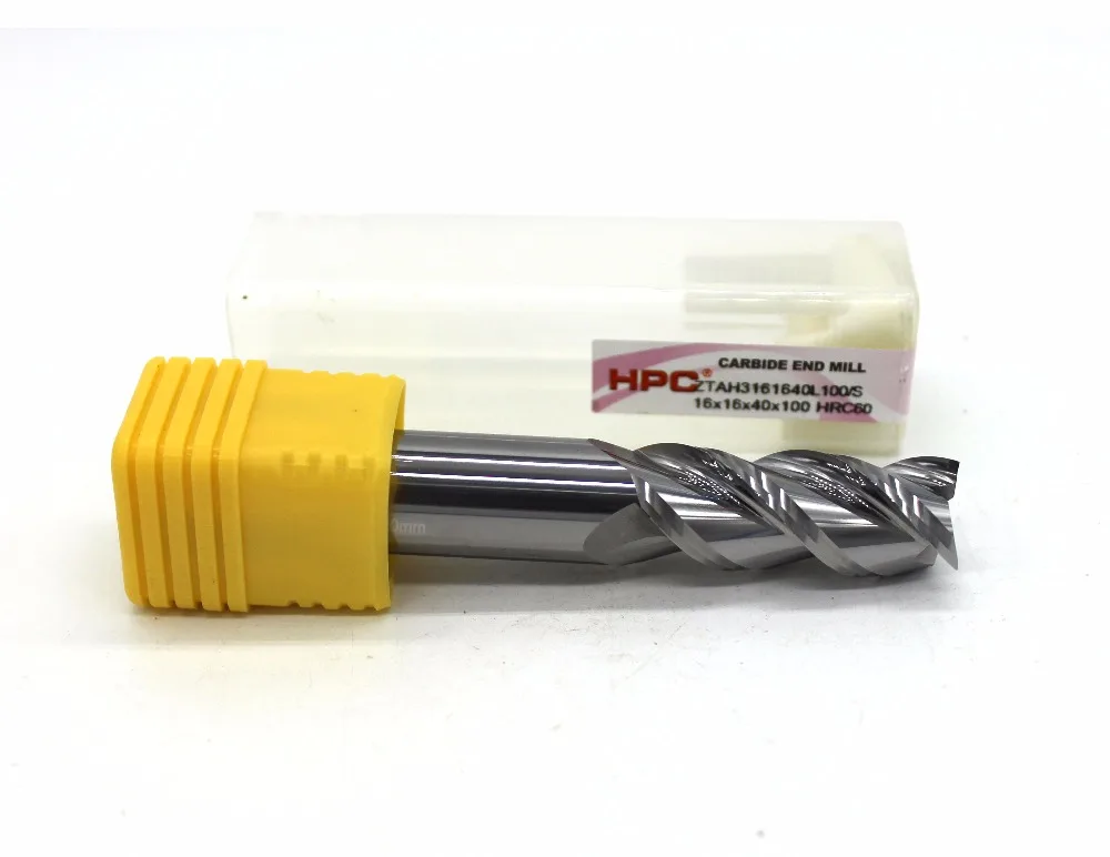 16*16*100 of 3 flutes HRC 60 mill cutter solid carbide end mill CNC machine milling tools
16*16*100 of 3 flutes HRC 60 mill cutter solid carbide end mill CNC machine milling tools