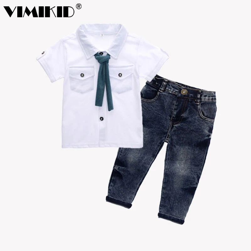 VIMIKID Casual T-Shirt+Scarf+Jeans 3pc Baby Clothing Set Summer Child Kids Costume For Boys 2017 Toddler Boys Clothes
VIMIKID Casual T-Shirt+Scarf+Jeans 3pc Baby Clothing Set Summer Child Kids Costume For Boys 2017 Toddler Boys Clothes