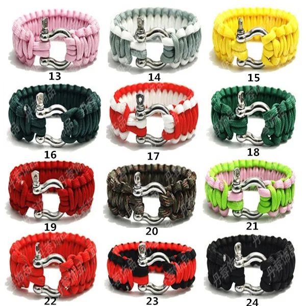 2016 Colorful braided paracord bracelet survival paracord D shackle buckles clasp bracelet
2016 Colorful braided paracord bracelet survival paracord D shackle buckles clasp bracelet