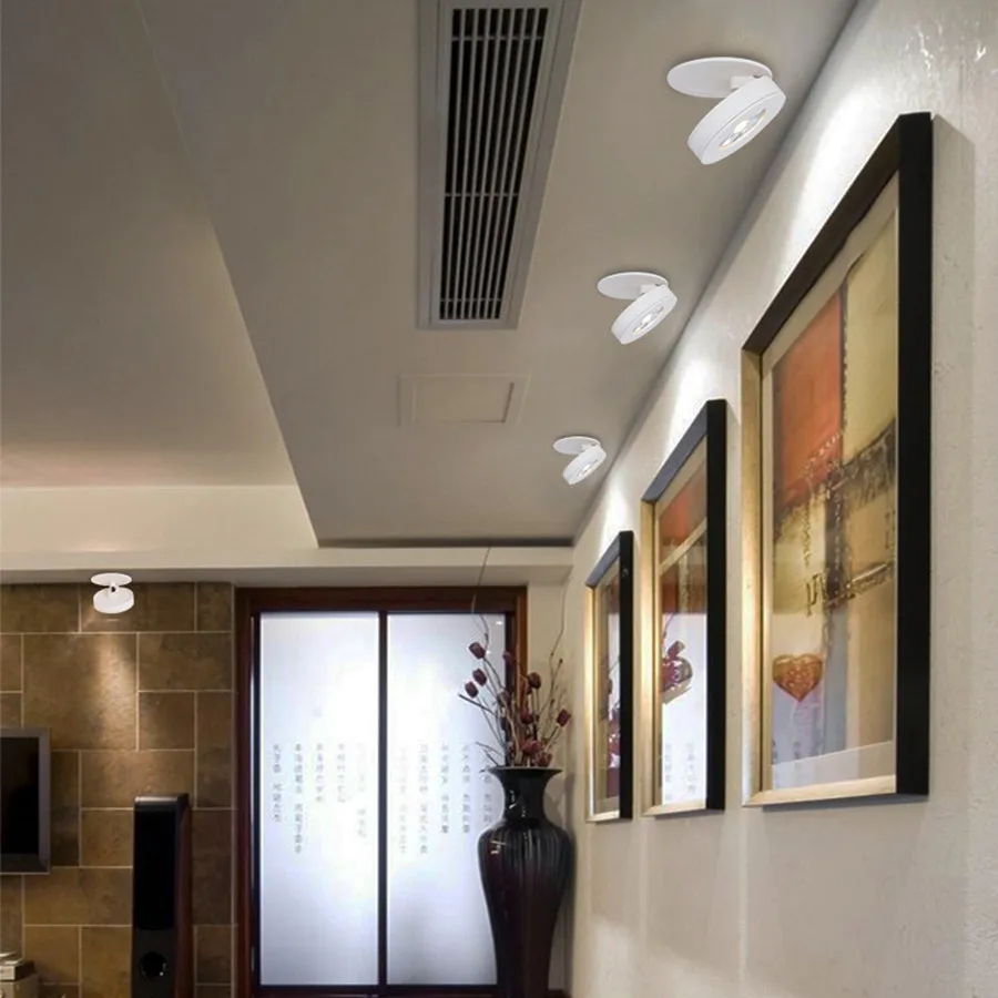 BEIAIDI 3/5/7/10W Ultra-thin Recessed LED Ceiling Downlight 360 Degree Adjustable COB Panel Spotlight With Driver | Лампы и освещение