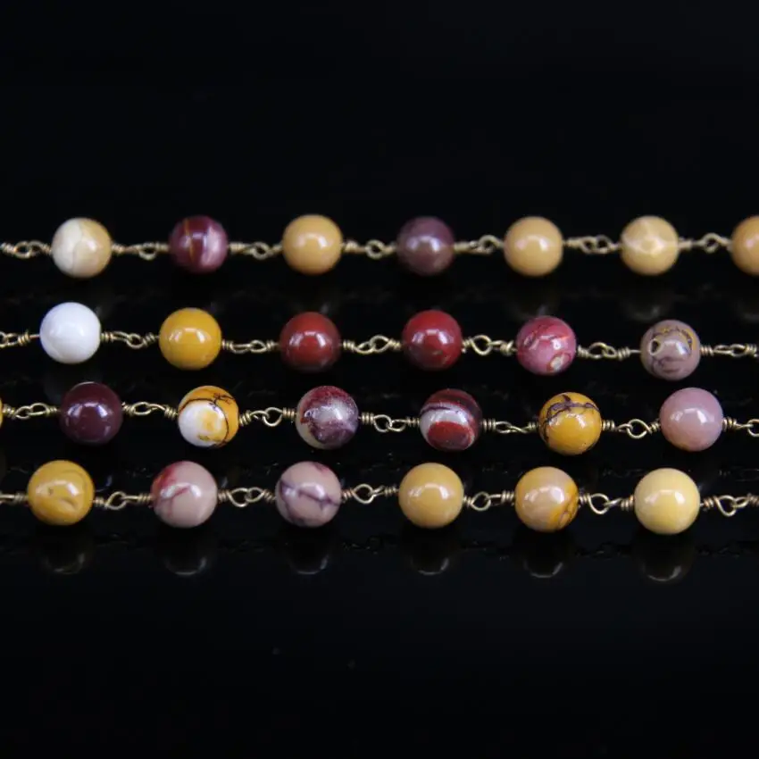 8mm Natural Mookiate Stone Round Bead Chain,Brass Wire Wrapped Natural Stone Rosary Chain DIY Necklace bracelet Jewelry Supplie
8mm Natural Mookiate Stone Round Bead Chain,Brass Wire Wrapped Natural Stone Rosary Chain DIY Necklace bracelet Jewelry Supplie