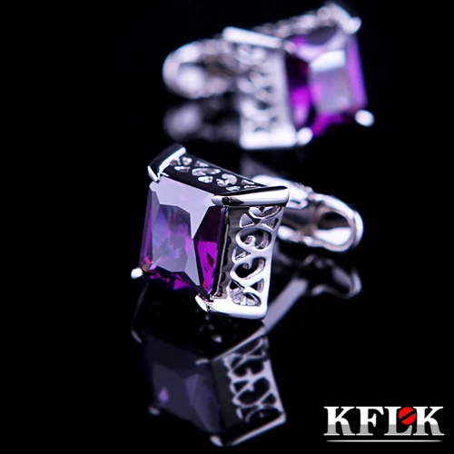 3 Color KFLK Luxury Brand cuff buttons Purple Crystal cuff links High Quality abotoadura shirt cufflinks for mens Jewelry
3 Color KFLK Luxury Brand cuff buttons Purple Crystal cuff links High Quality abotoadura shirt cufflinks for mens Jewelry