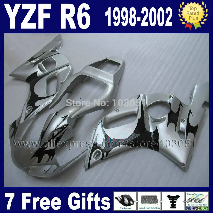 Заказной дорожный мото обтекатель для YAMAHA R6 1998 1999 02 00 99 98 silver blk flame YZF R6 2000 2001 2002 Обтекатели 7 подарков
Заказной дорожный мото обтекатель для YAMAHA R6 1998 1999 02 00 99 98 silver blk flame YZF R6 2000 2001 2002 Обтекатели 7 подарков